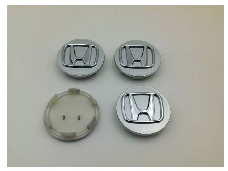X4 Set Tapas Centro De Honda 70mm Plata-2