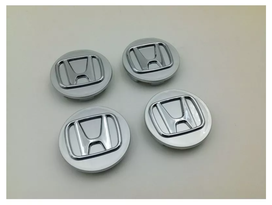 X4 Set Tapas Centro De Honda 70mm Plata-3