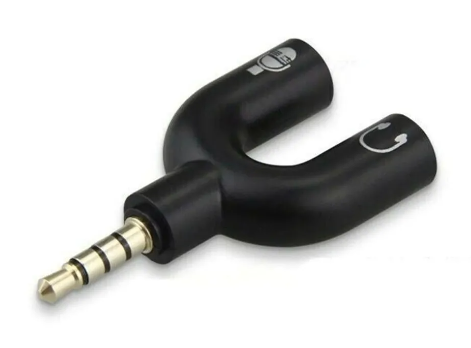 10 Splitter 3.5mm Adaptador Audio Separa Microfono Audifono-0