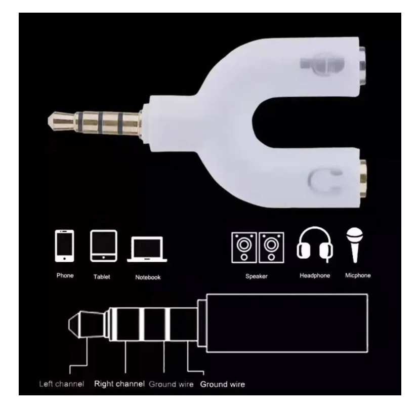 10 Splitter 3.5mm Adaptador Audio Separa Microfono Audifono-4