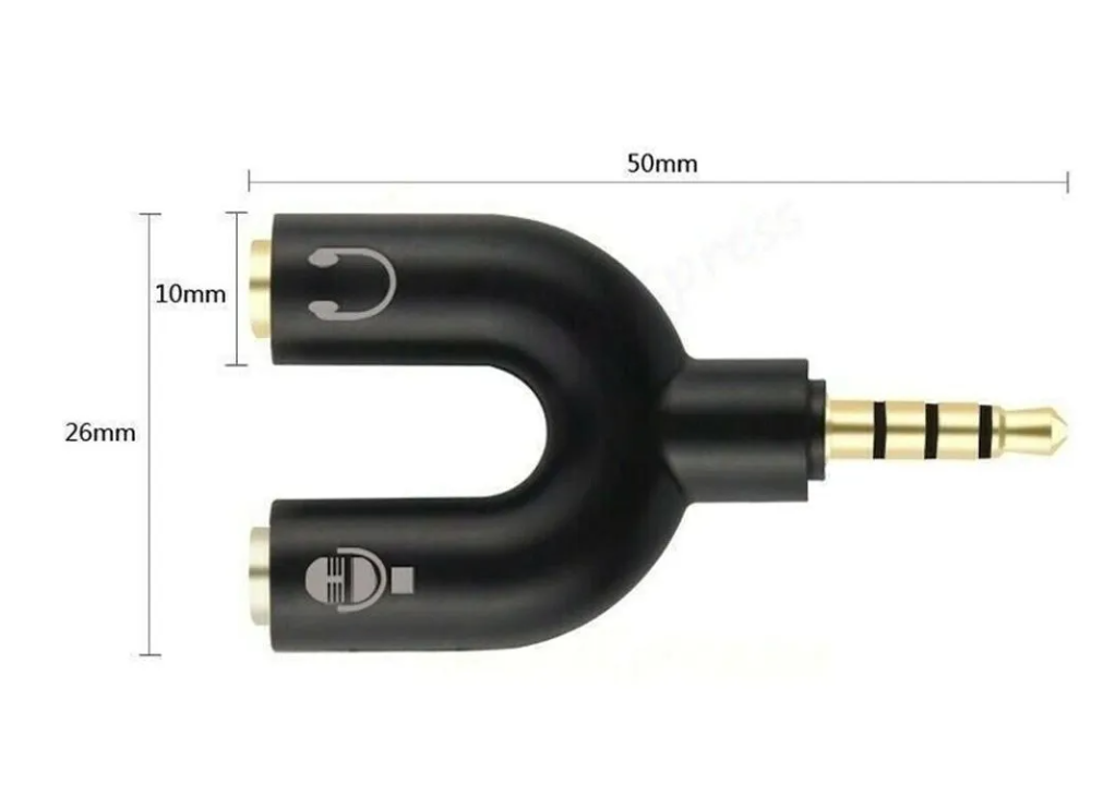 10 Splitter 3.5mm Adaptador Audio Separa Microfono Audifono-5