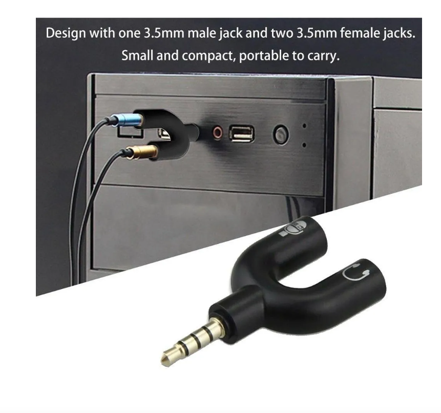 10 Splitter 3.5mm Adaptador Audio Separa Microfono Audifono-7