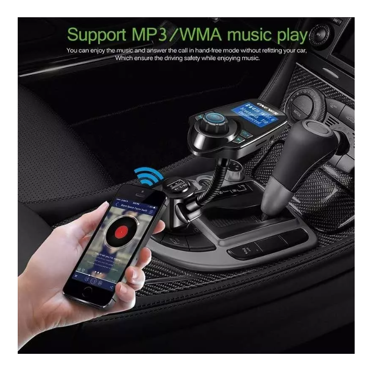 Transmisor Radio Fm Bluetooth Usb Tf Mp3 Wam Cargador Auto-7