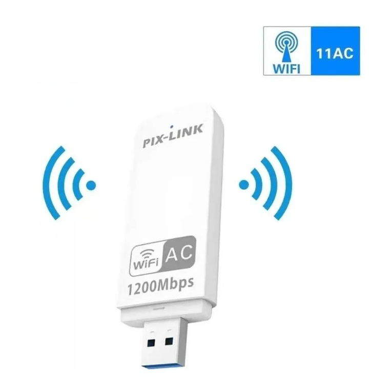 Adaptador Wifi Usb 3.0 Dual Band 2.4g 5g Ac1200mbps Pix-link-4