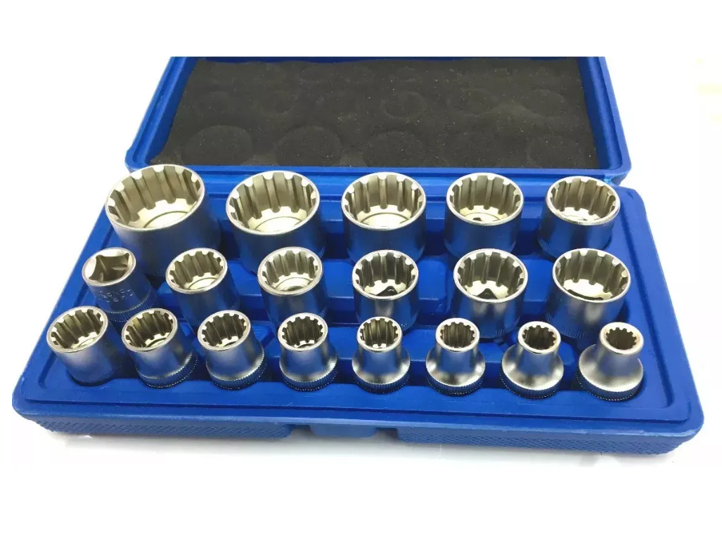 Juego De Dados De 1/2 Poligonales 19 Pcs 8mm A 32mm-2