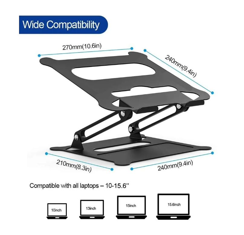 Soporte Aluminio 20kg Plegable Laptop Notebook Tablet-2