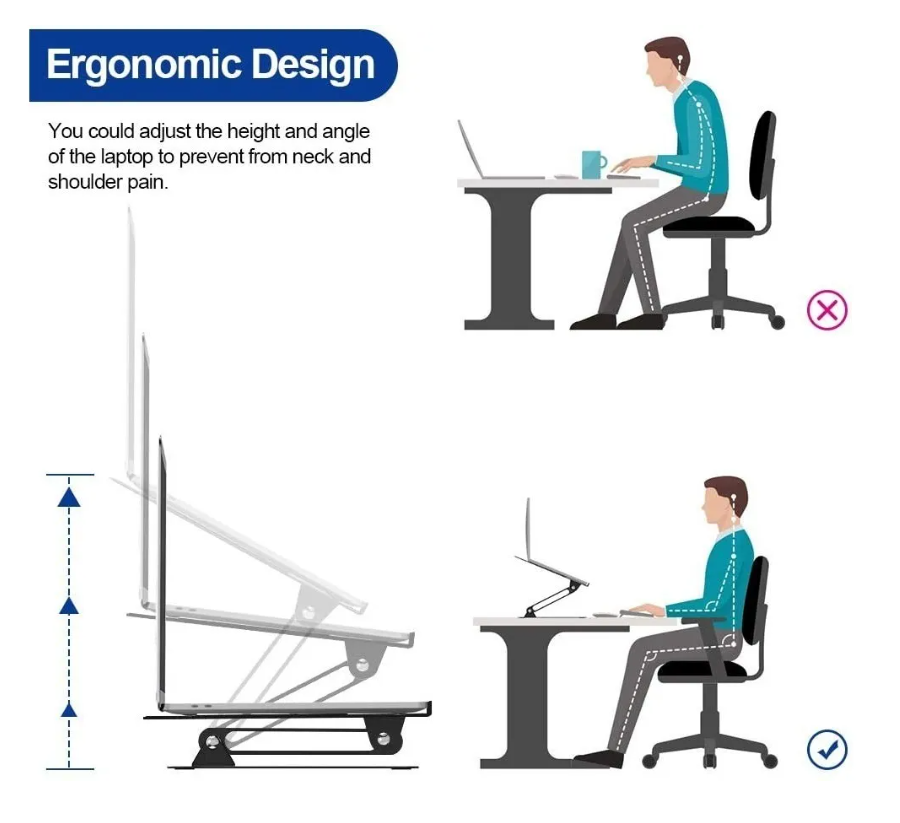 Soporte Aluminio 20kg Plegable Laptop Notebook Tablet-4