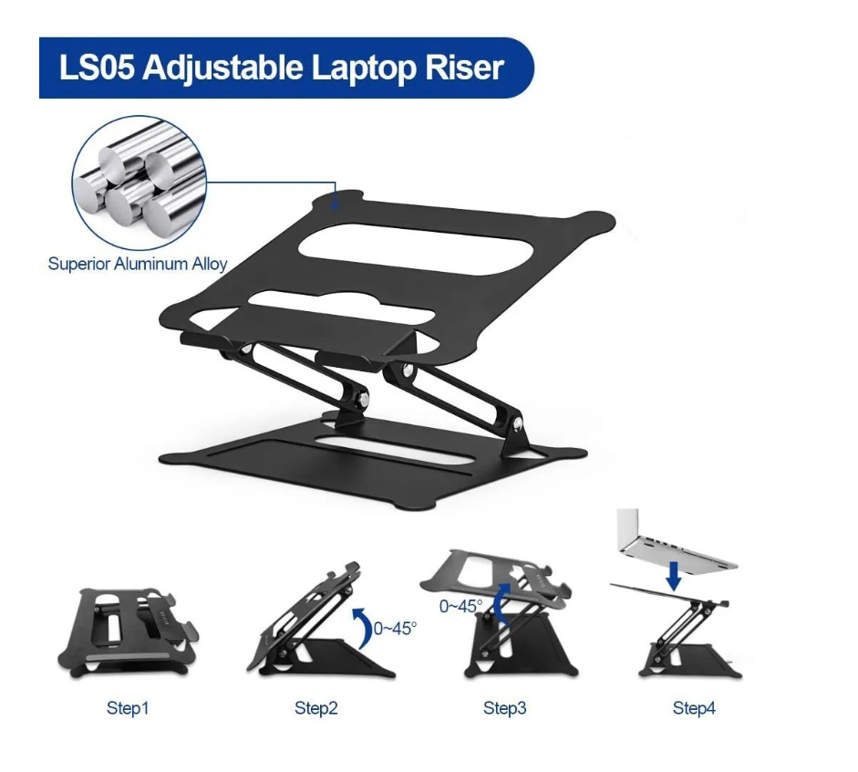 Soporte Aluminio 20kg Plegable Laptop Notebook Tablet-5