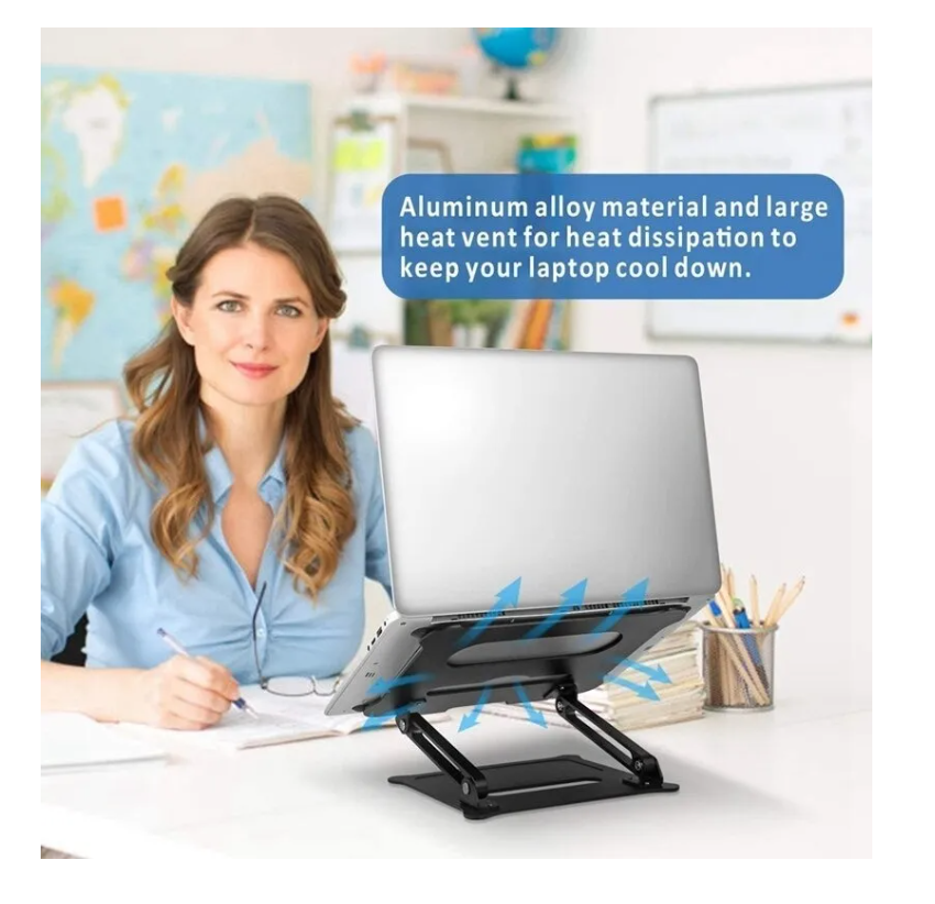 Soporte Aluminio 20kg Plegable Laptop Notebook Tablet-6