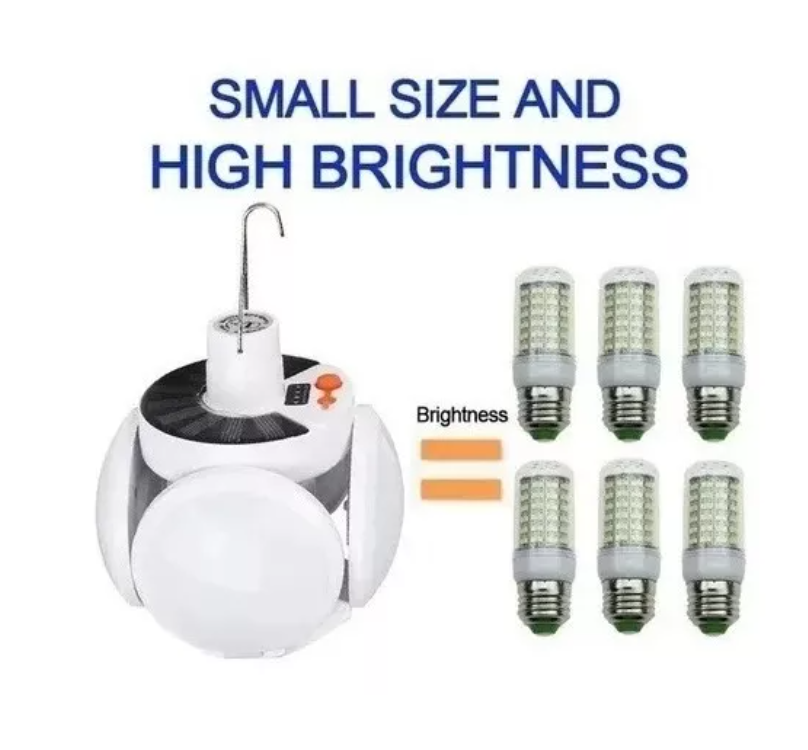 Pack 2 Ampolleta Solar Led De Emergencia Recargable-2