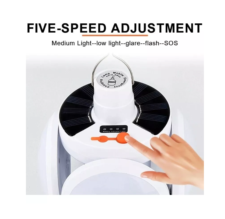 Pack 2 Ampolleta Solar Led De Emergencia Recargable-4