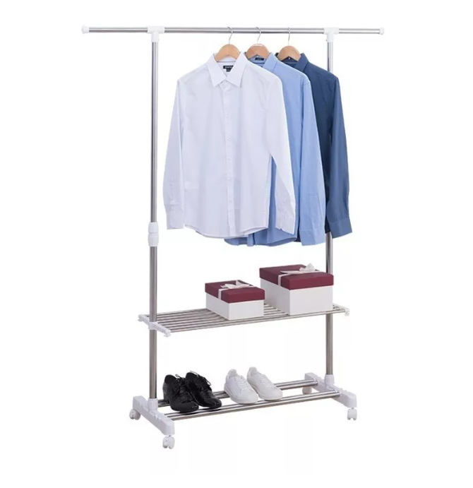 Tendedero De Ropa Perchero Colgador Plegable Niveles Movil-0