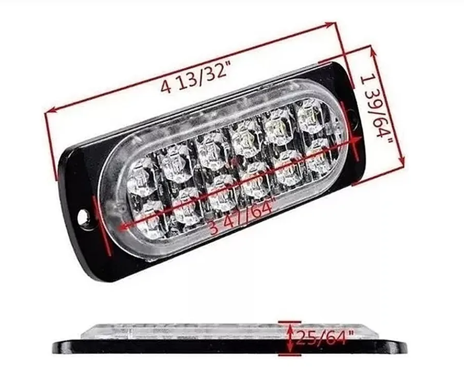 Foco Neblinero Estroboscopico 12-24v Destellante 12 Led-2