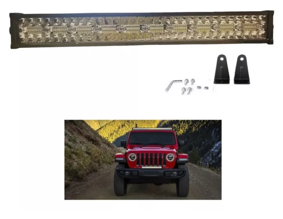 Luz Barra Led 390w Neblinero 4x4 Auto Camioneta Spot+flood-0