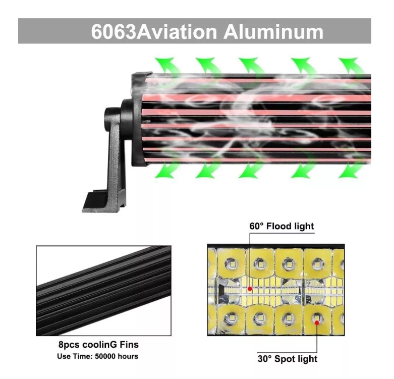 Luz Barra Led 390w Neblinero 4x4 Auto Camioneta Spot+flood-2