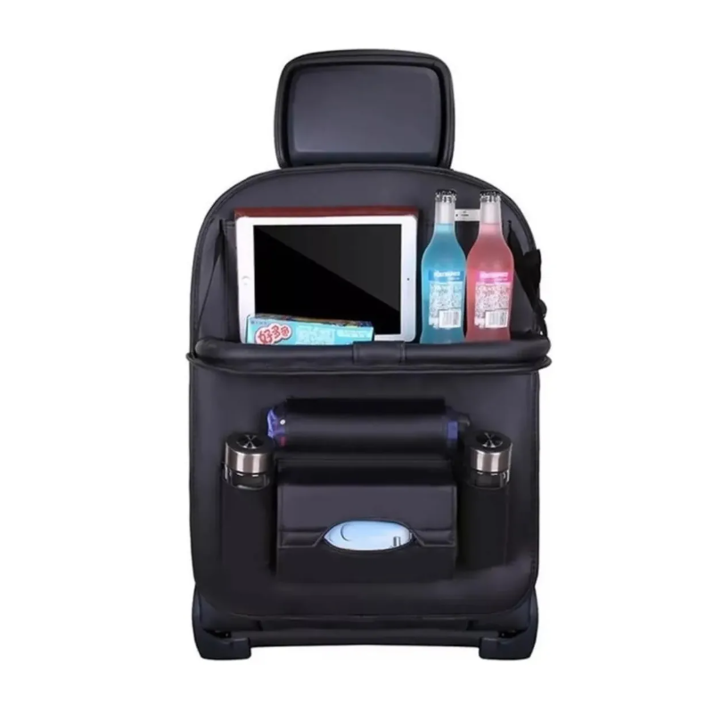 Pack 2 Organizador Auto Asiento Con Mesa Ecocuero-1