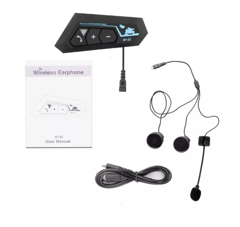Audifono Casco Moto Auriculares Bluetooth Inteligente Musica-2