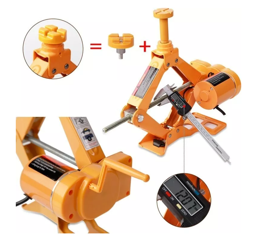 Gata Eléctrica Para Vehículos 12v 2t + Llave Impacto 350nm-4
