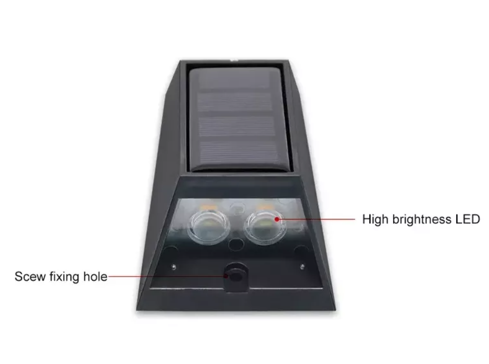 Pack 2 Luces Solares Patio Jardín Para Escaleras Y Muros-3