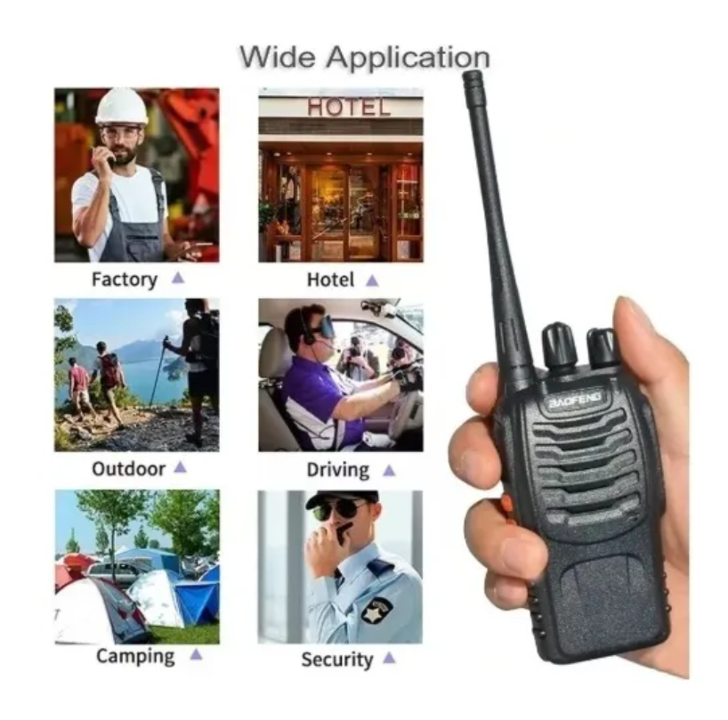 Pack 2 Radio Transmisor Walkie Baofeng 888s Con Manos Libres-5