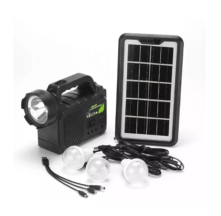 Kit Solar Emergencia Camping Usb 3 Ampolletas Linterna-0