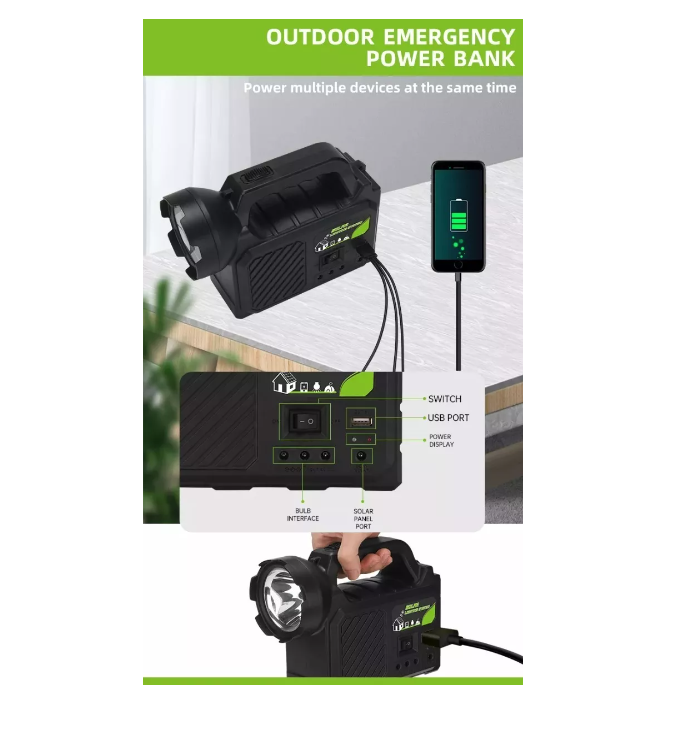 Kit Solar Emergencia Camping Usb 3 Ampolletas Linterna-5