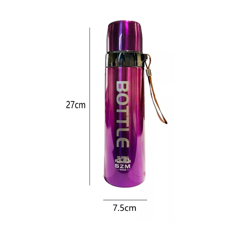 Termo Acero 650ml Agua Bebida Caliente Frio Camping Viaje-2