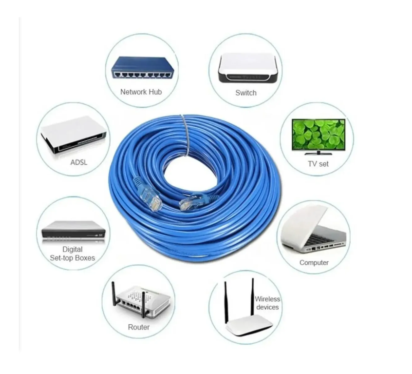Cable Red Utp Cat6e Rj45 30 Metros Lan Cable-3