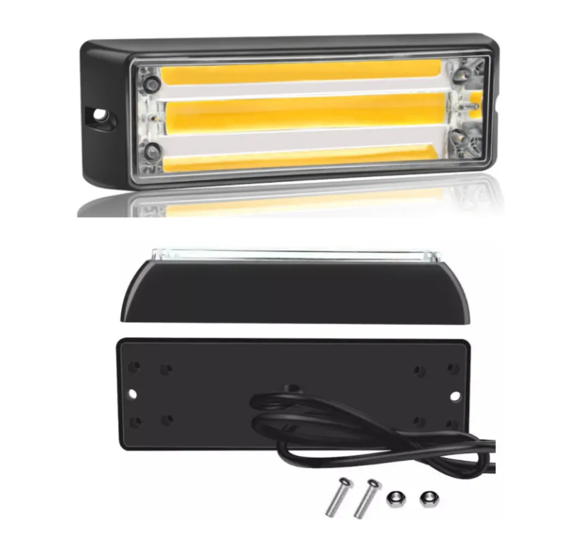 Luz Led Cob Estroboscópica Amarillo Coche Camion 12v-24v-2