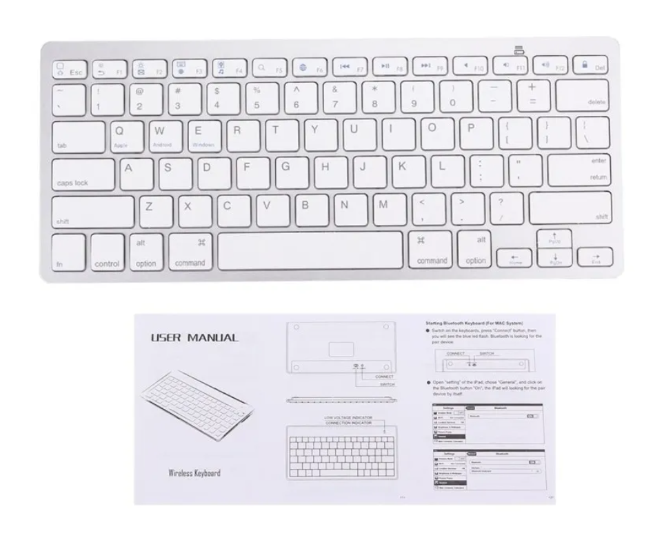 Mini Teclado Inalambrico Bluetooth 3.0 Tablet Android-6