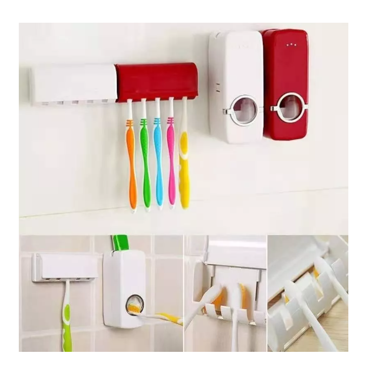 Dispensador Automático Pasta Dientes Porta Cepillo-4