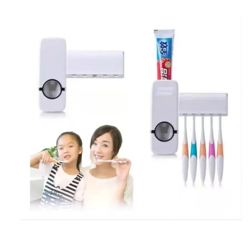 Dispensador Automático Pasta Dientes Porta Cepillo-1
