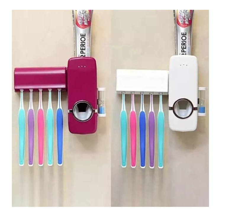 Dispensador Automático Pasta Dientes Porta Cepillo-5