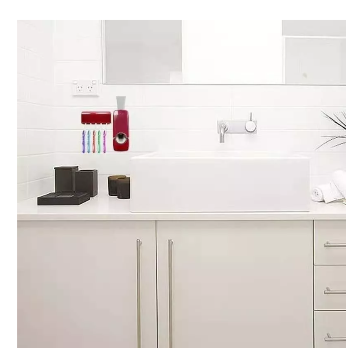 Dispensador Automático Pasta Dientes Porta Cepillo-6