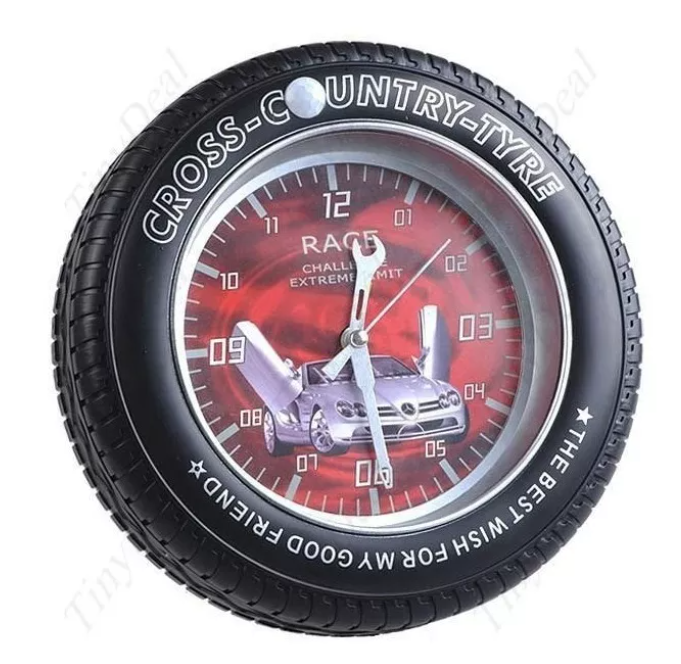 Reloj Despertador Redondo Dormitorio 14cm Diseño Auto Alarma-6