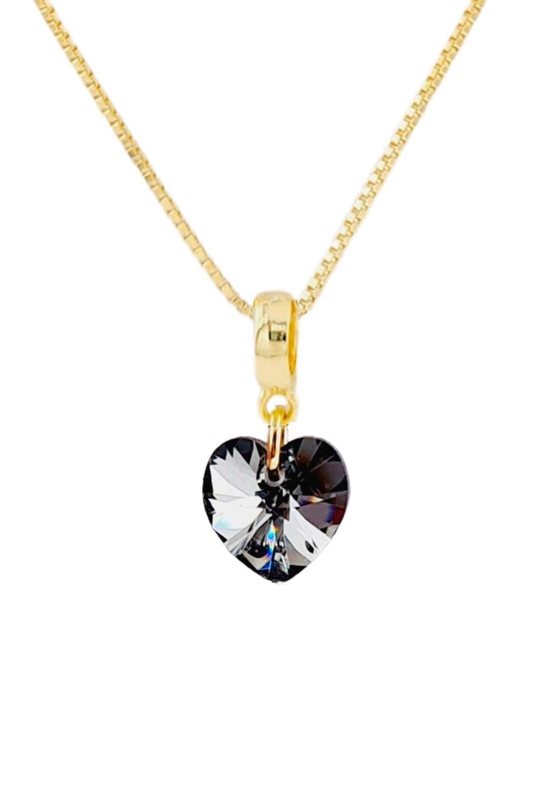 Collar Romance Gold 24K Cristal Swarovski® Silver Night-0