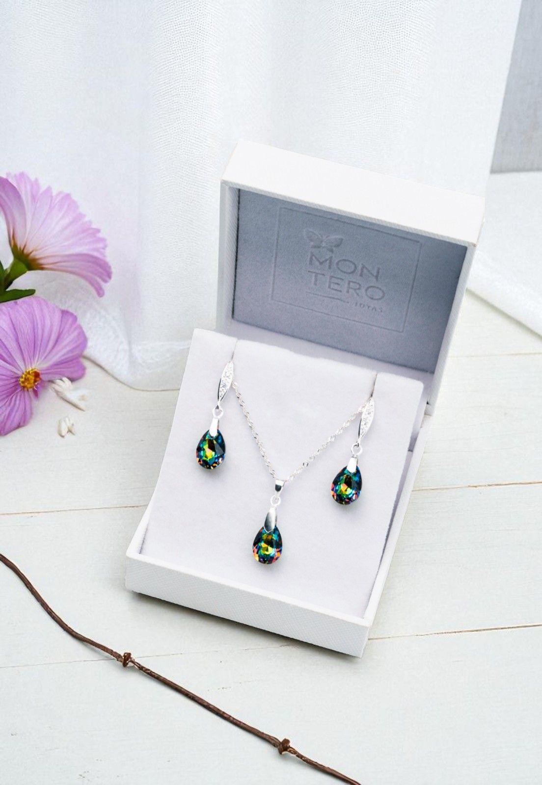 Conjunto Milan Cristales Genuinos Vitral Medium-3