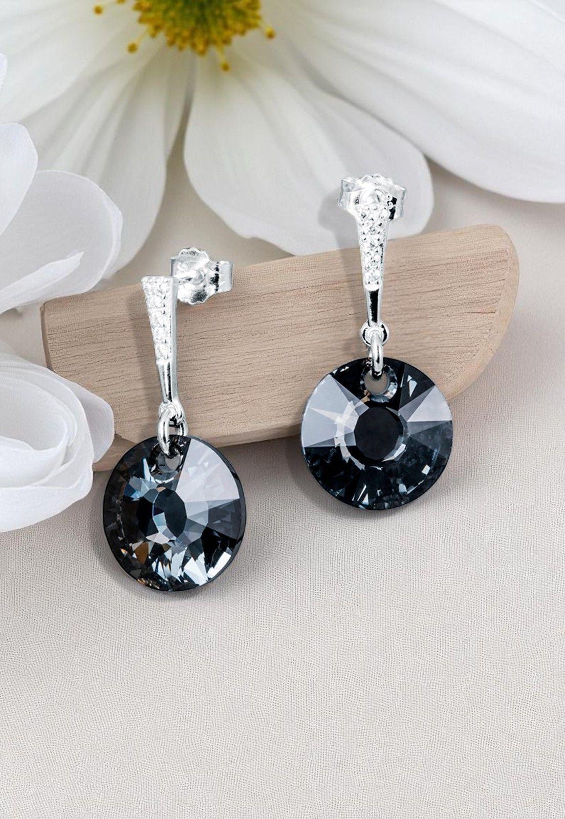 Aros Paris Cristales Genuinos Silver Night-2