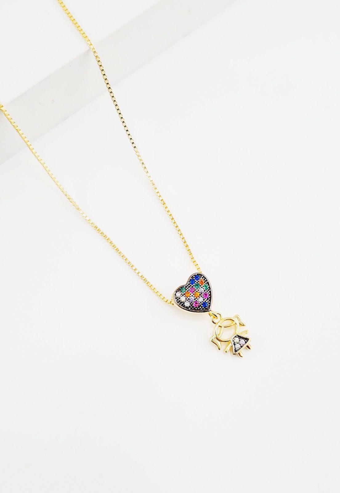 Collar Niña Microcircones Baño de Oro 24k.-2