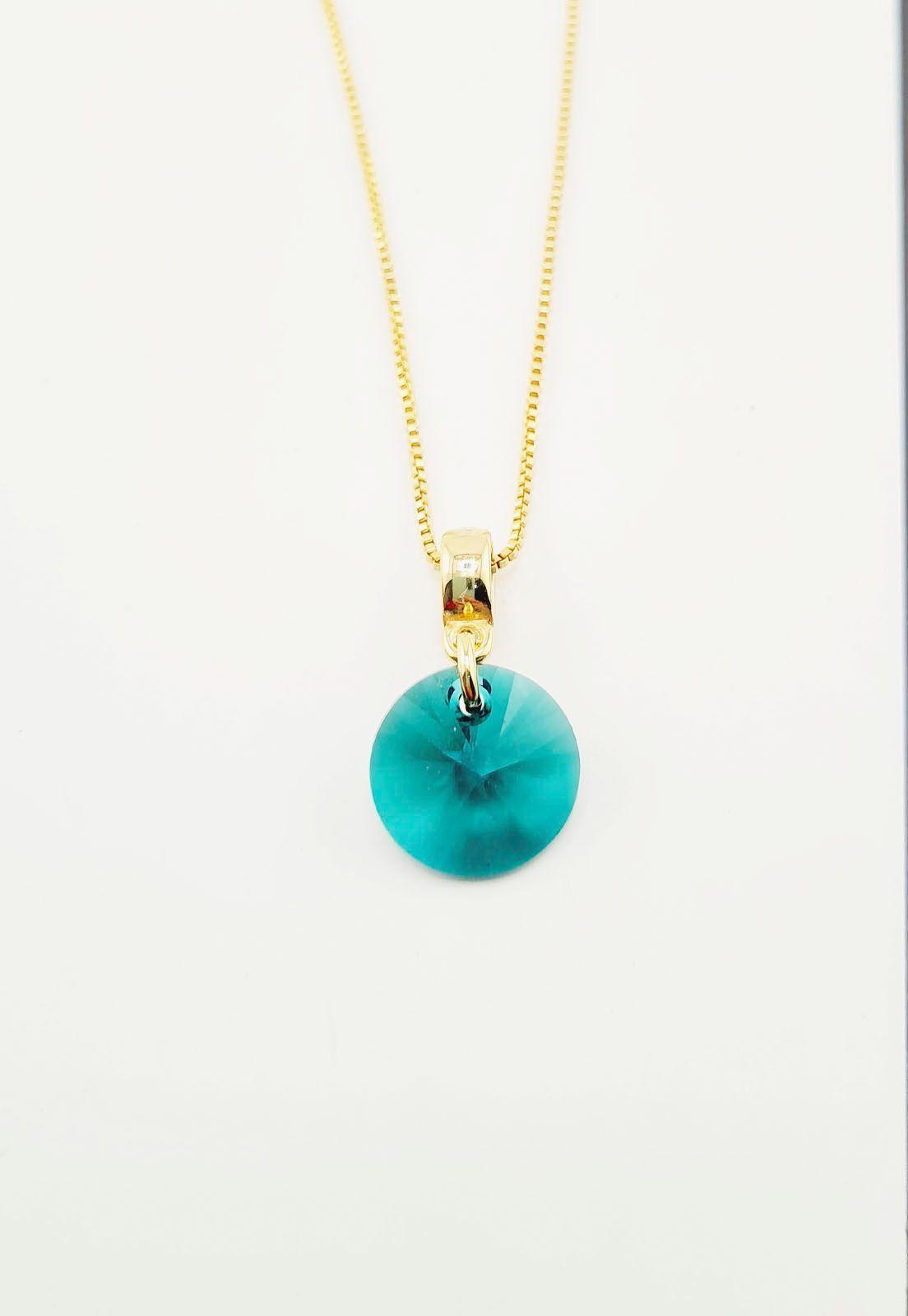 Conjunto Madrid Gold Cristales Emerald.-3