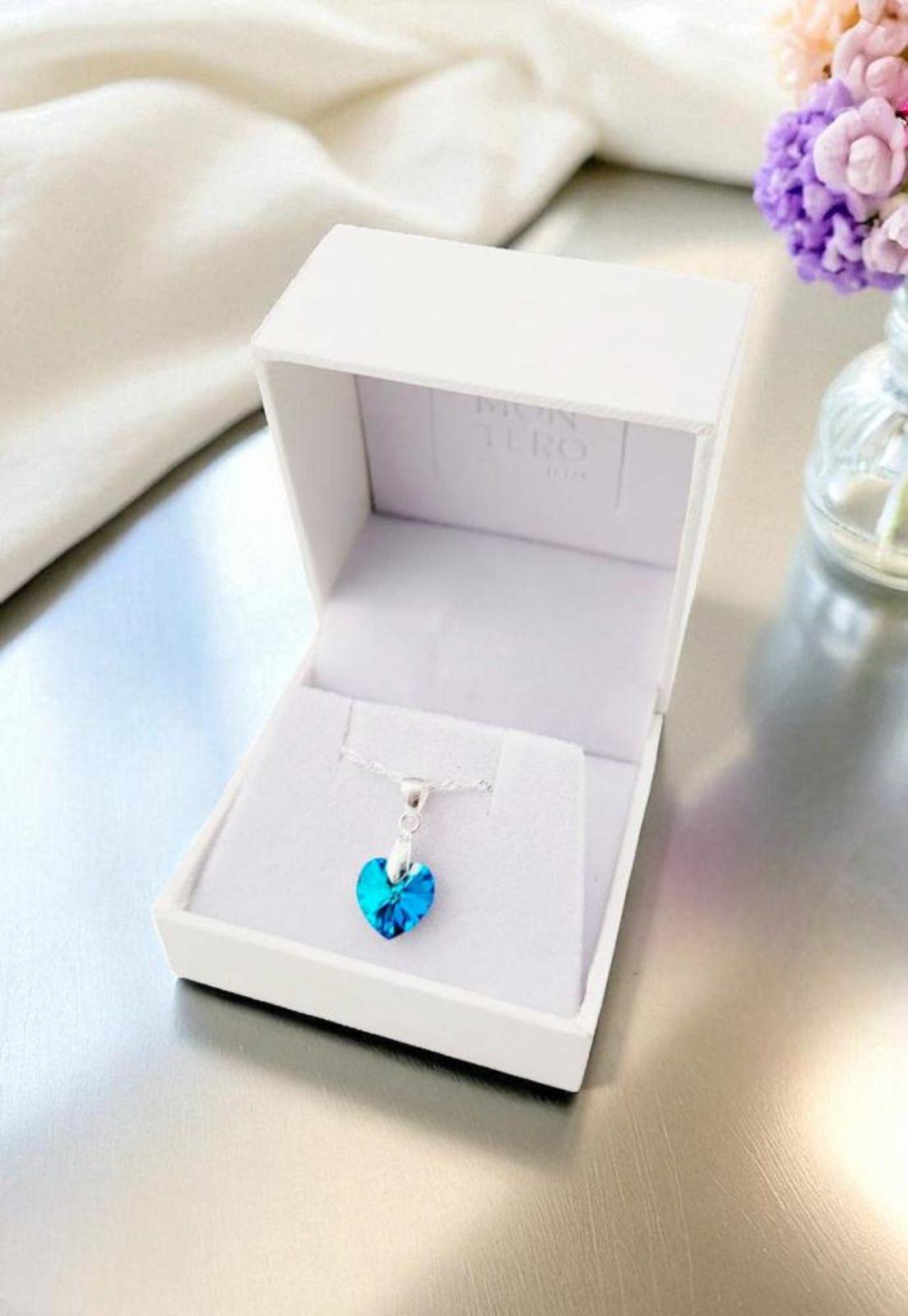 Collar Romance Plata 925 Cristal Swarovski® Bermuda Blue-3