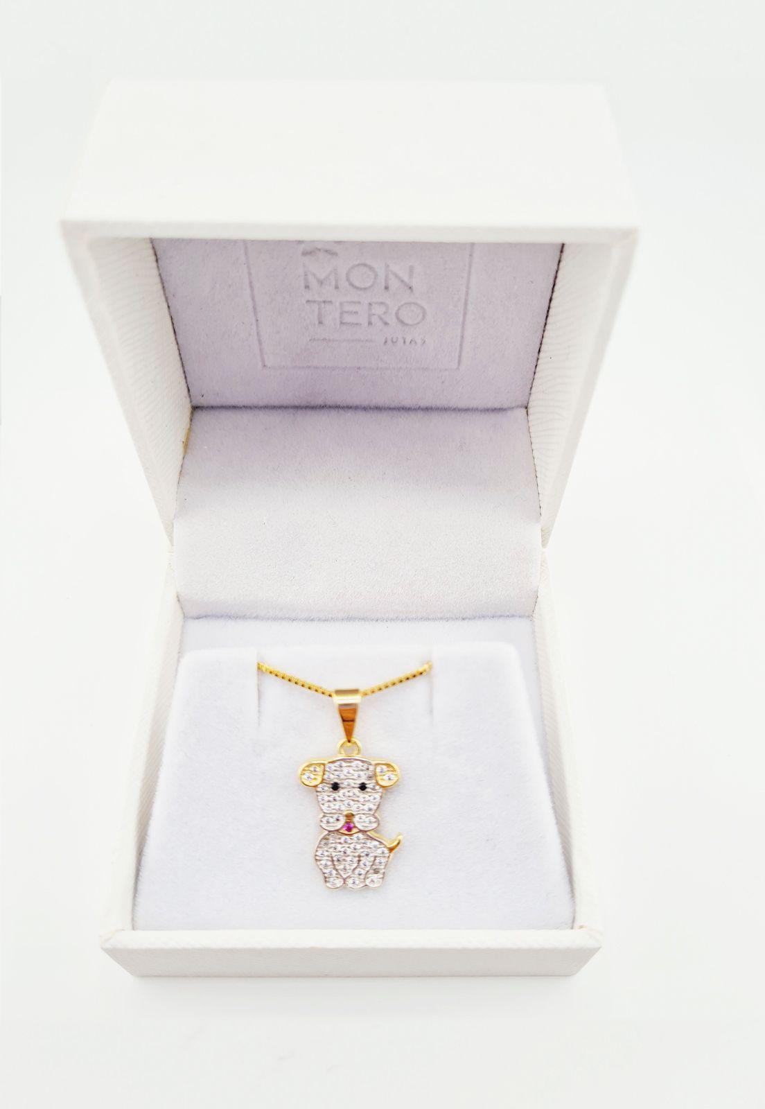 Collar Dog Microcircones Baño de Oro 24k-3