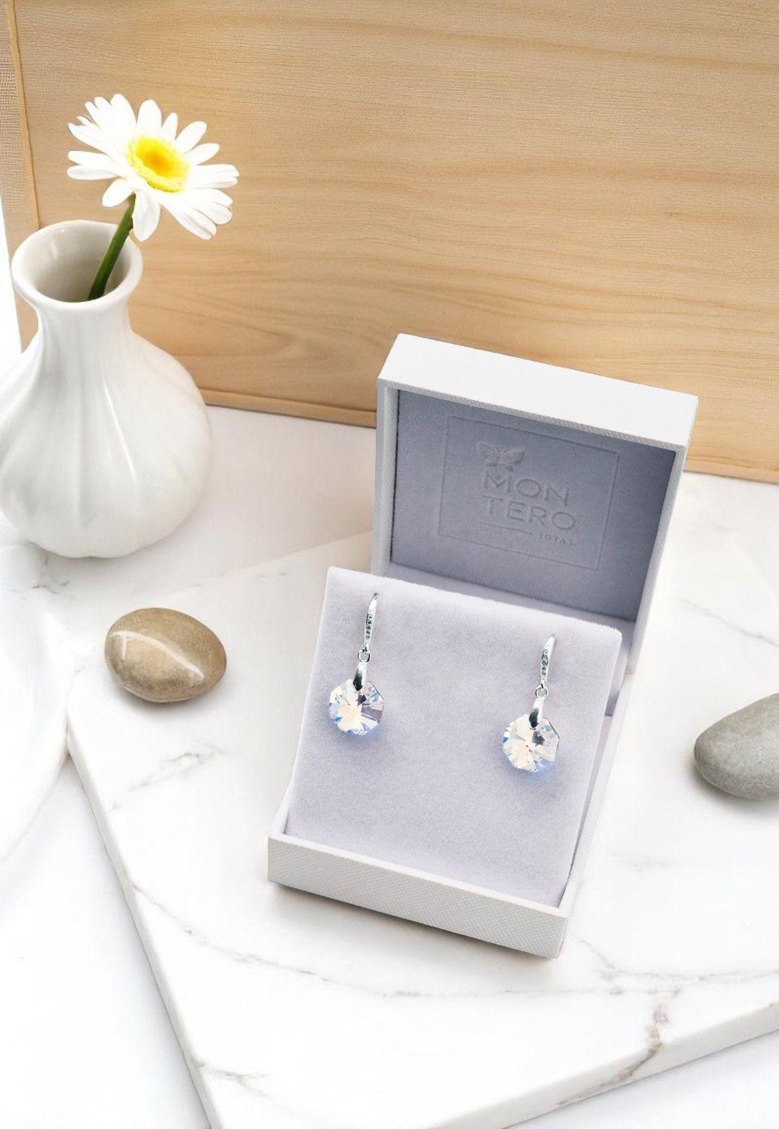 Aros Lucia Plata Italiana 925 Cristal Genuino Aurora Boreal-4