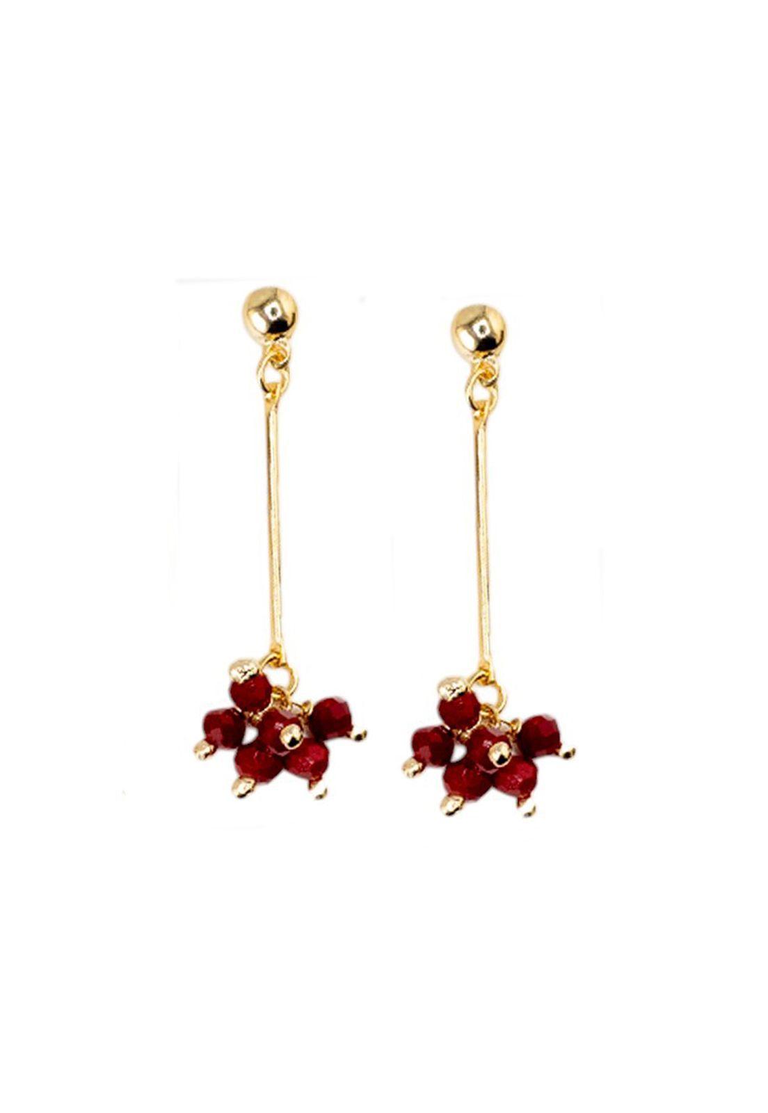 Aros Tessa Red Gold Baño de Oro 24k-0