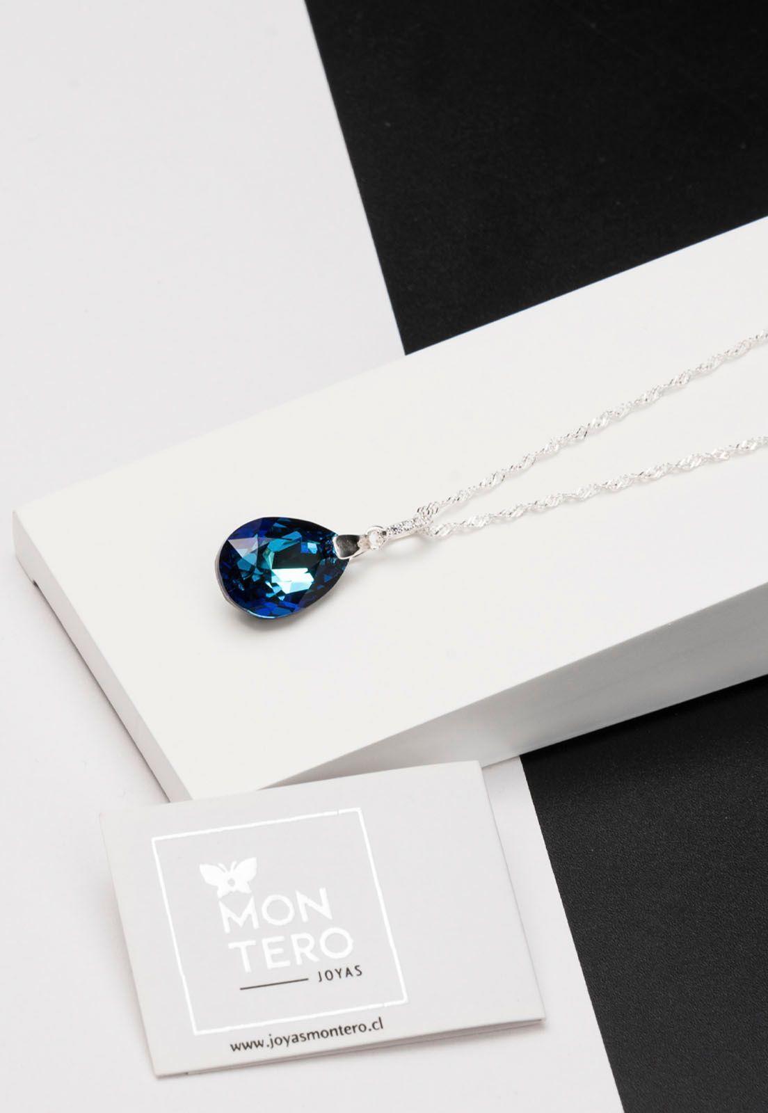 Collar Capricho Cristales Genuinos Bermuda Blue-2