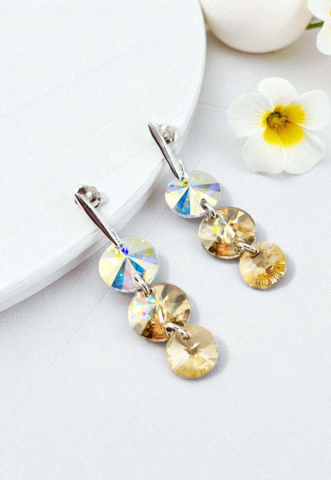 Aros Rafaela Plata 925 creado con cristales Swarovski®-2