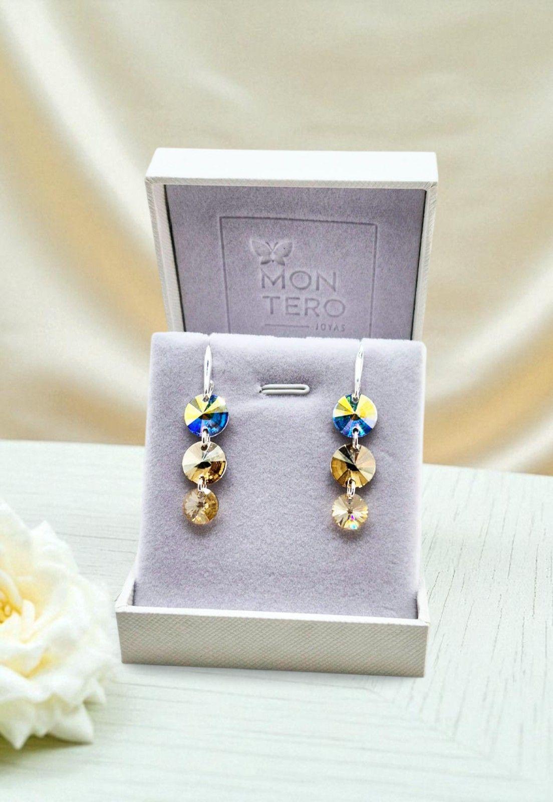 Aros Rafaela Plata 925 creado con cristales Swarovski®-3