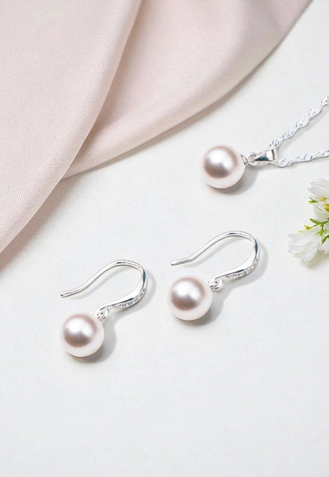 Conjunto Oslo Con Perlas Organicas Originales Cream-2