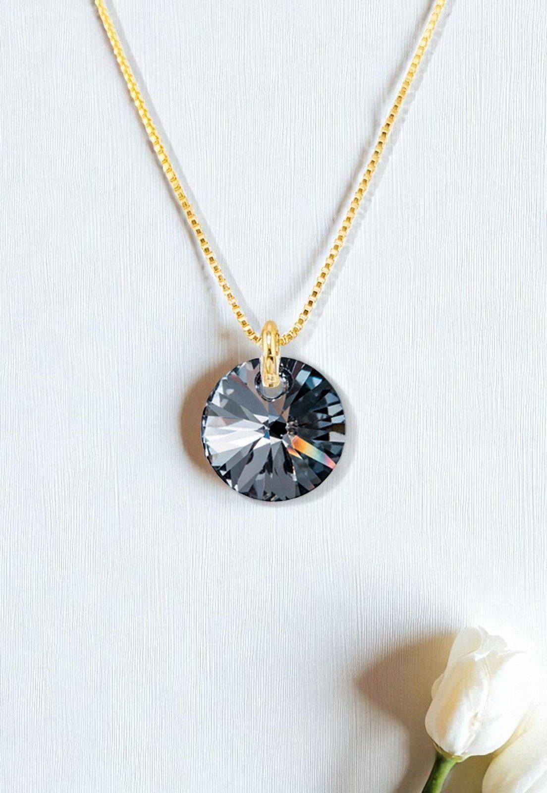 Collar Punto de Luz Gold Cristales Genuinos Silver Night-2