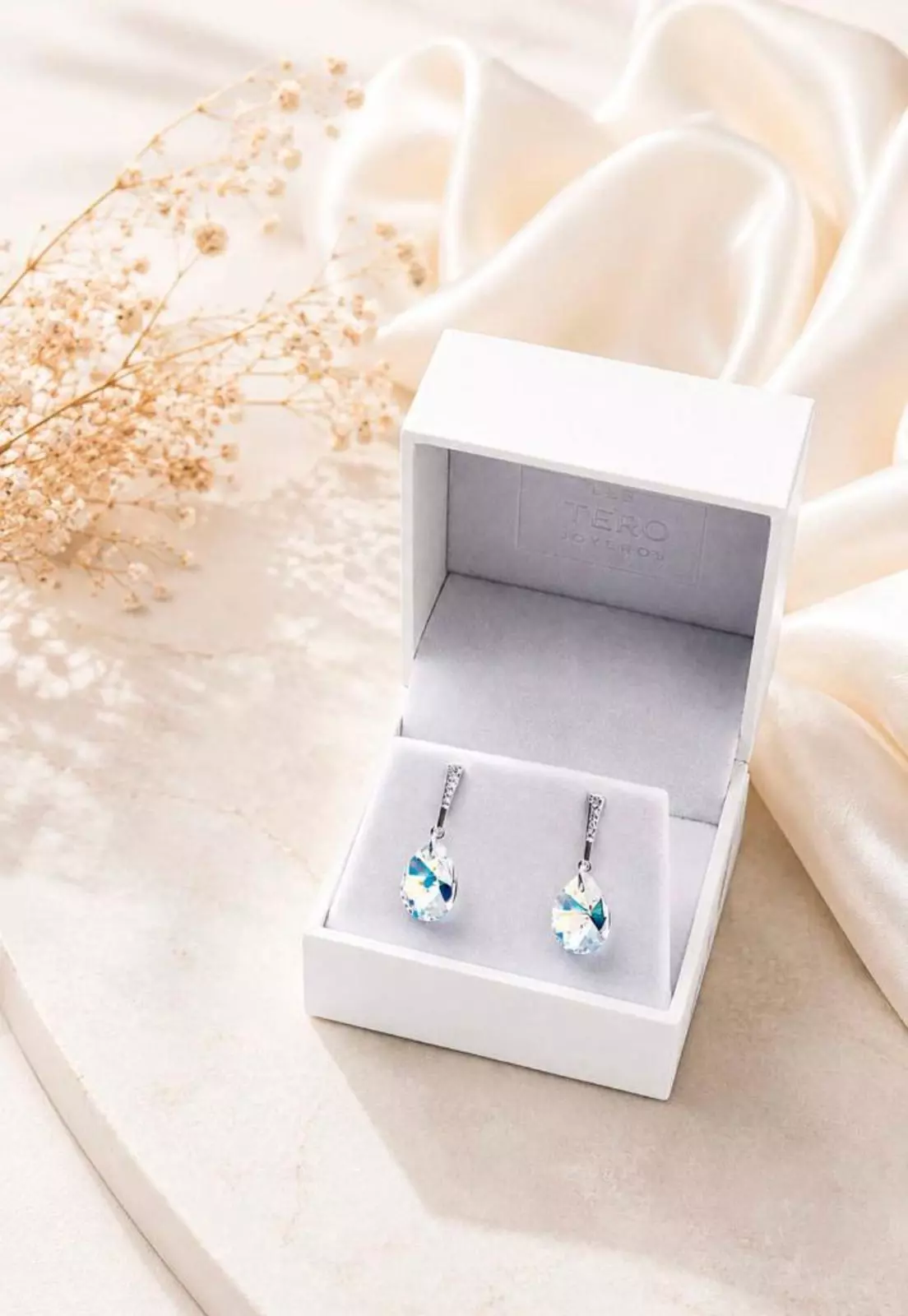 Aros Encanto Plata 925 Cristal Swarovski® Aurora Boreal-1